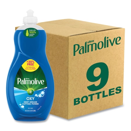 Ultra Palmolive Oxy Dishwashing Liquid, Fresh Scent, 32 oz Bottle, 9PK US04273A